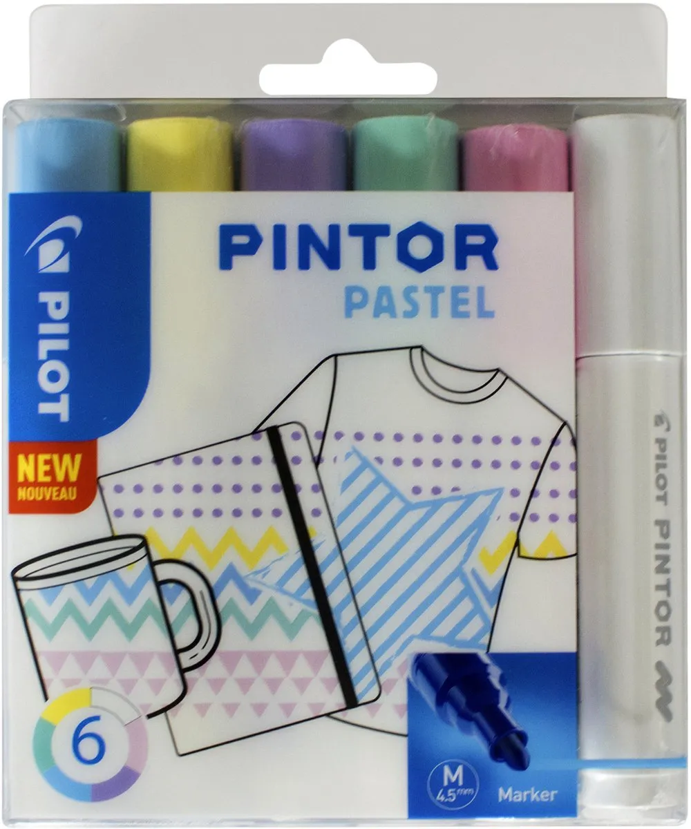 Pilot Pintor Pastel Verfstiften Set 6 Stuks