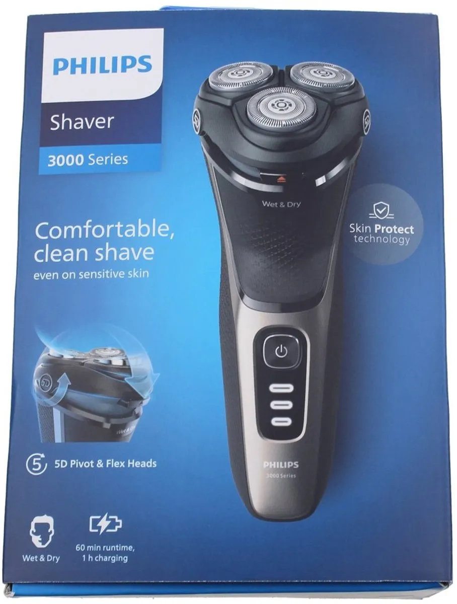 Philips Shaver 3000 Series S3242/12 Elektrisch Scheerapparaat - 3 Mesjes - Zwart/Goud