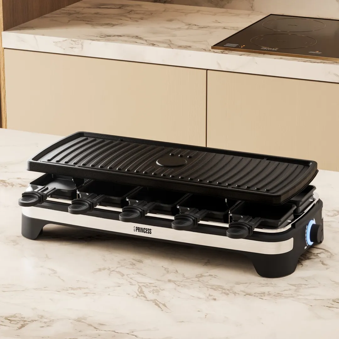 Princess Gourmetstel XL 162650 Raclette - 10 Personen - 1500W - Zwart