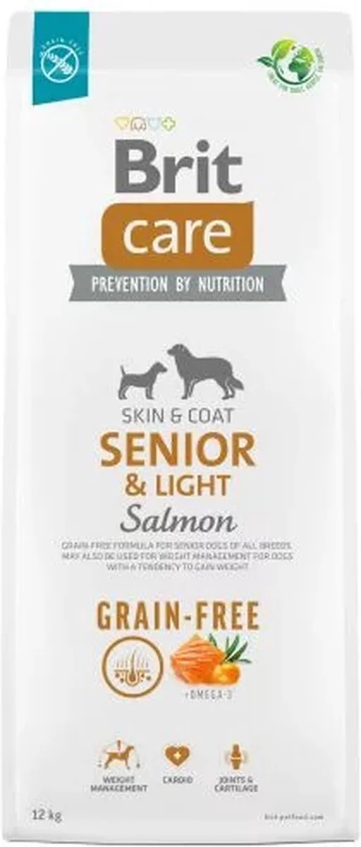 Brit Care Grain-Free Senior & Light Zalm 12kg