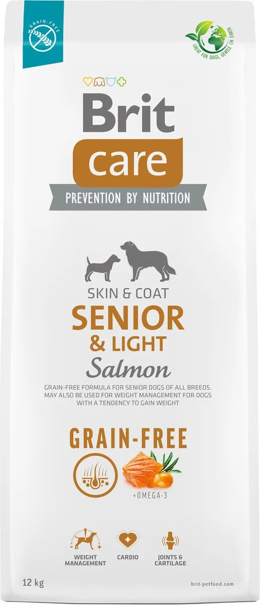Brit Care Grain-Free Senior & Light Zalm 12kg