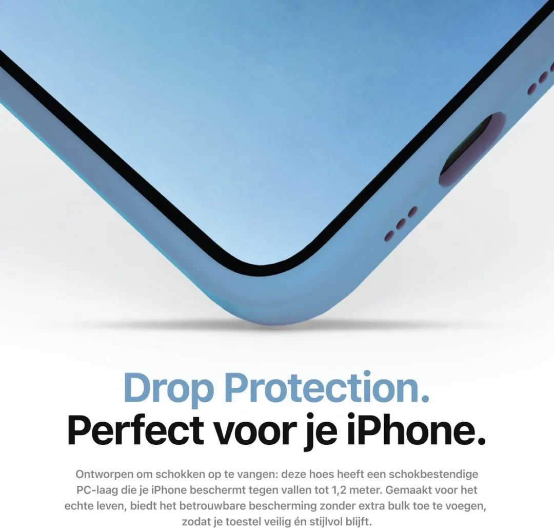 Decoded Siliconen Hoesje iPhone 16 Plus - Air Blauw - D25IPO16PLBCS9AE