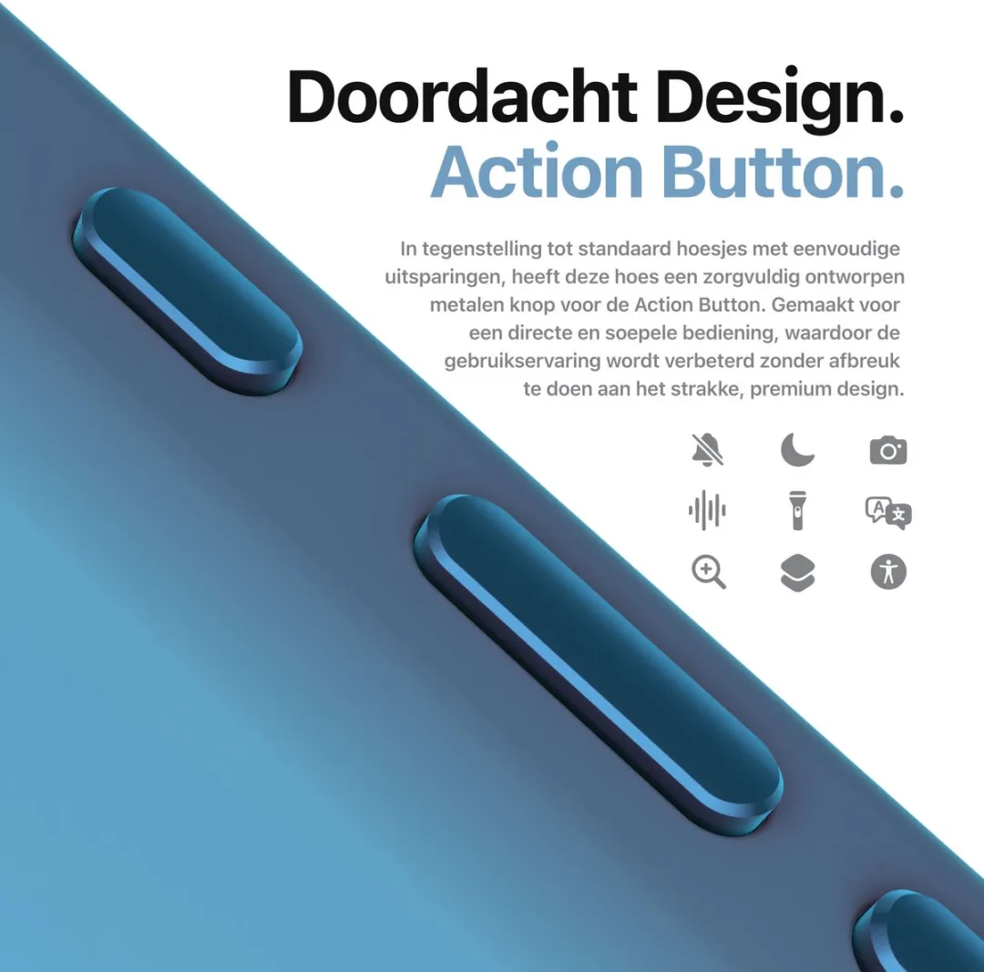 Decoded Siliconen Hoesje iPhone 16 Plus - Air Blauw - D25IPO16PLBCS9AE