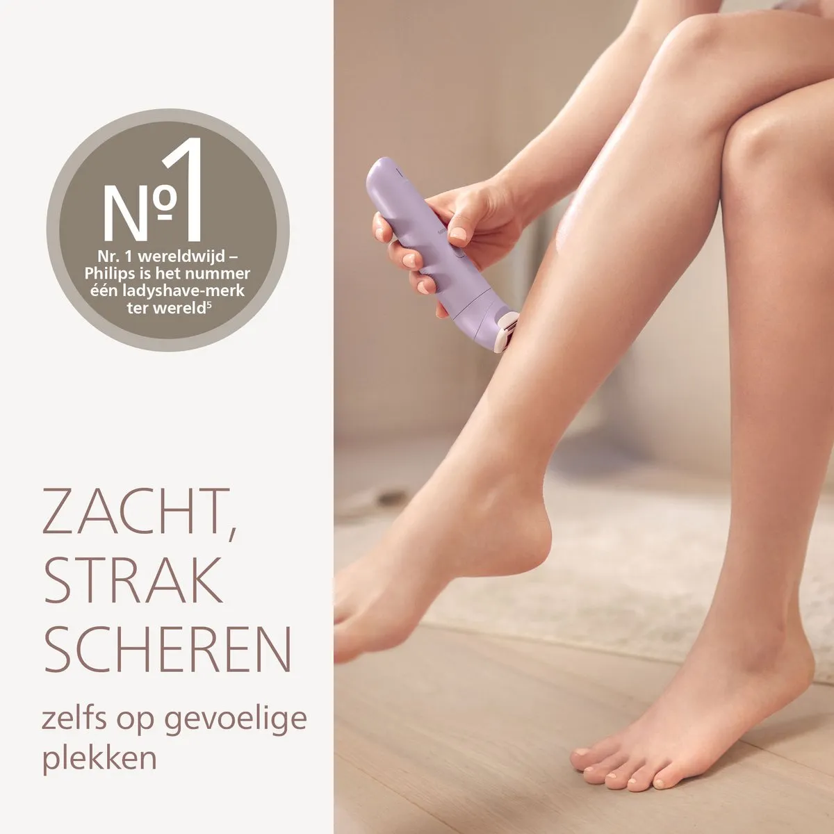 Philips Series 6000 LadyShave | Eenvoudig scheren, zelfs op gevoelige plekken | Met 3 accessoires |Paars | BRL138/00