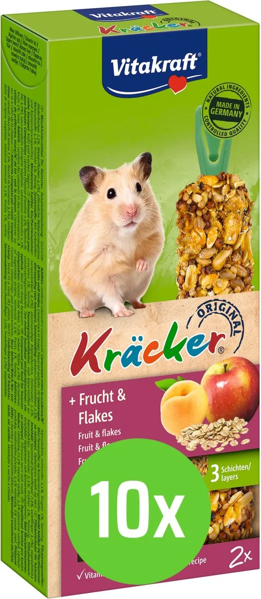 Vitakraft Hamsterkracker Fruit/Flakes 2in1