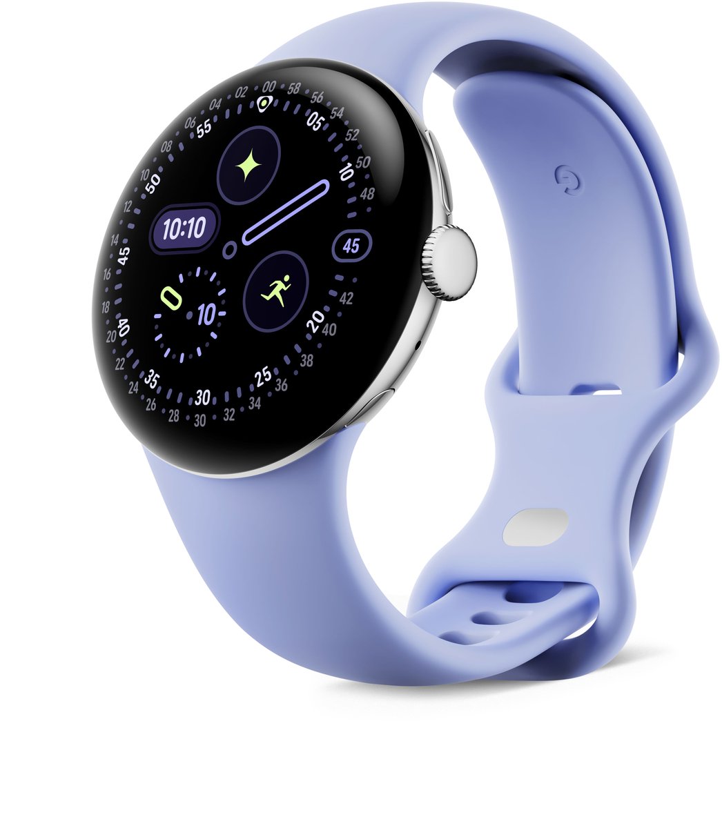 Google Pixel Watch 4 - Smartwatch - 41mm - WiFi - Silver/Iris