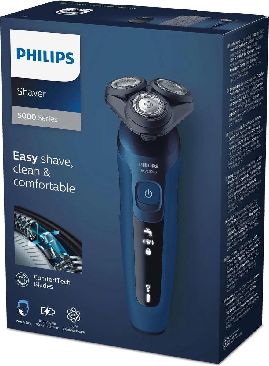 Philips Series 5000 S5466/18 Scheerapparaat - 3 Mesjes - Zwart/Blauw