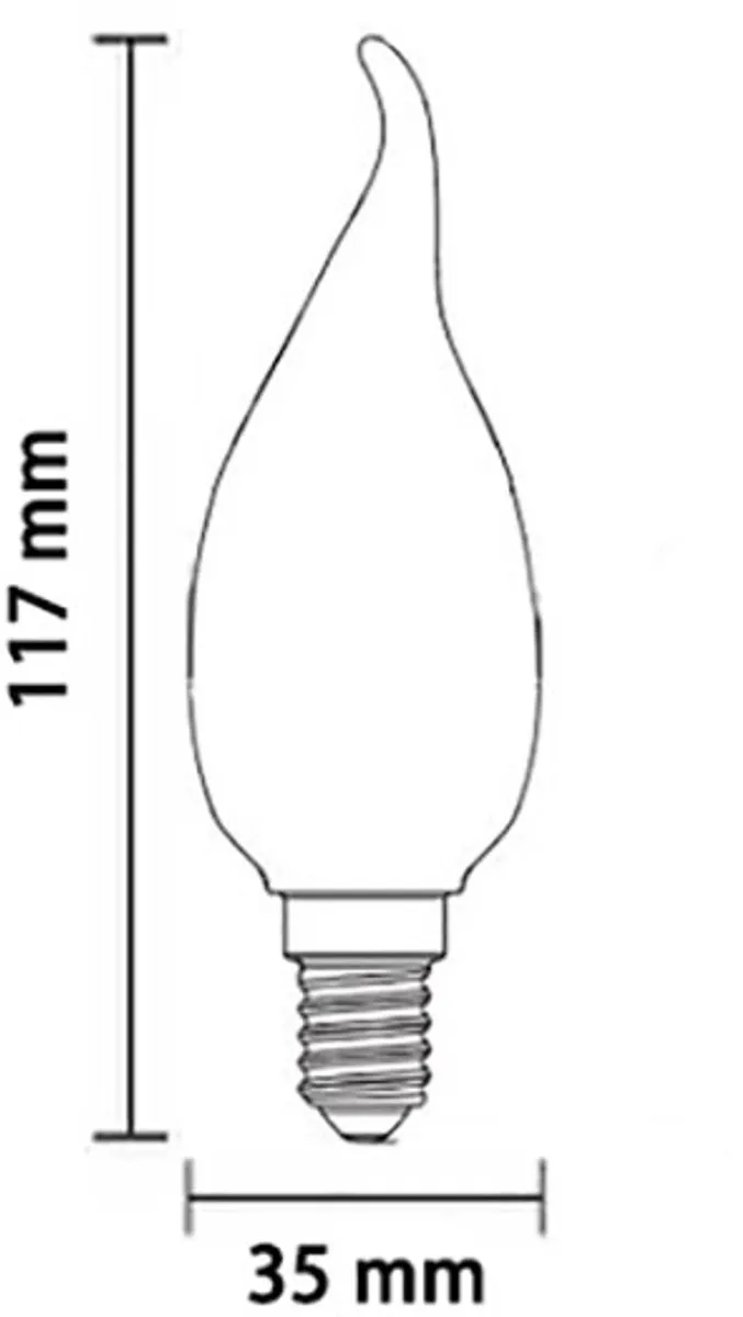Lybardo E14 LED Kaarslamp 8-pack - 0.6W 2500K - Amber