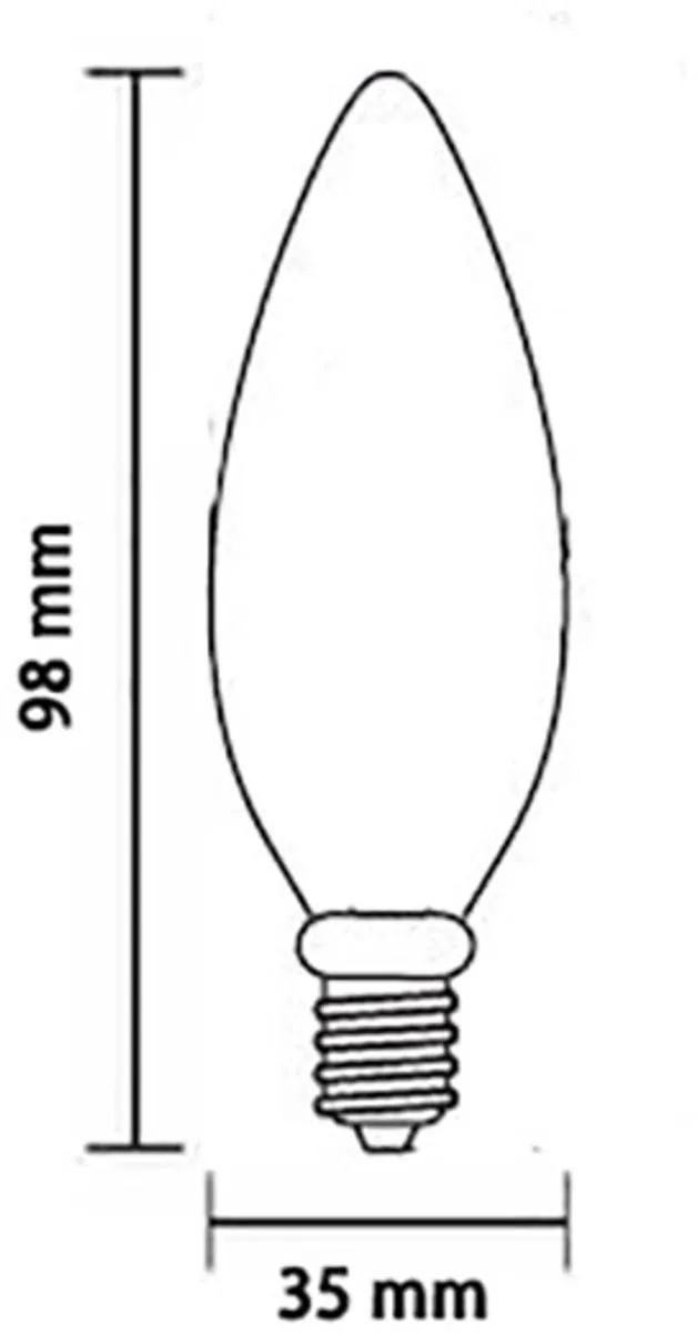 Lybardo E14 LED Kaarslamp 8-pack - 0.6W 2500K - Amber - afbeelding 6 van 6