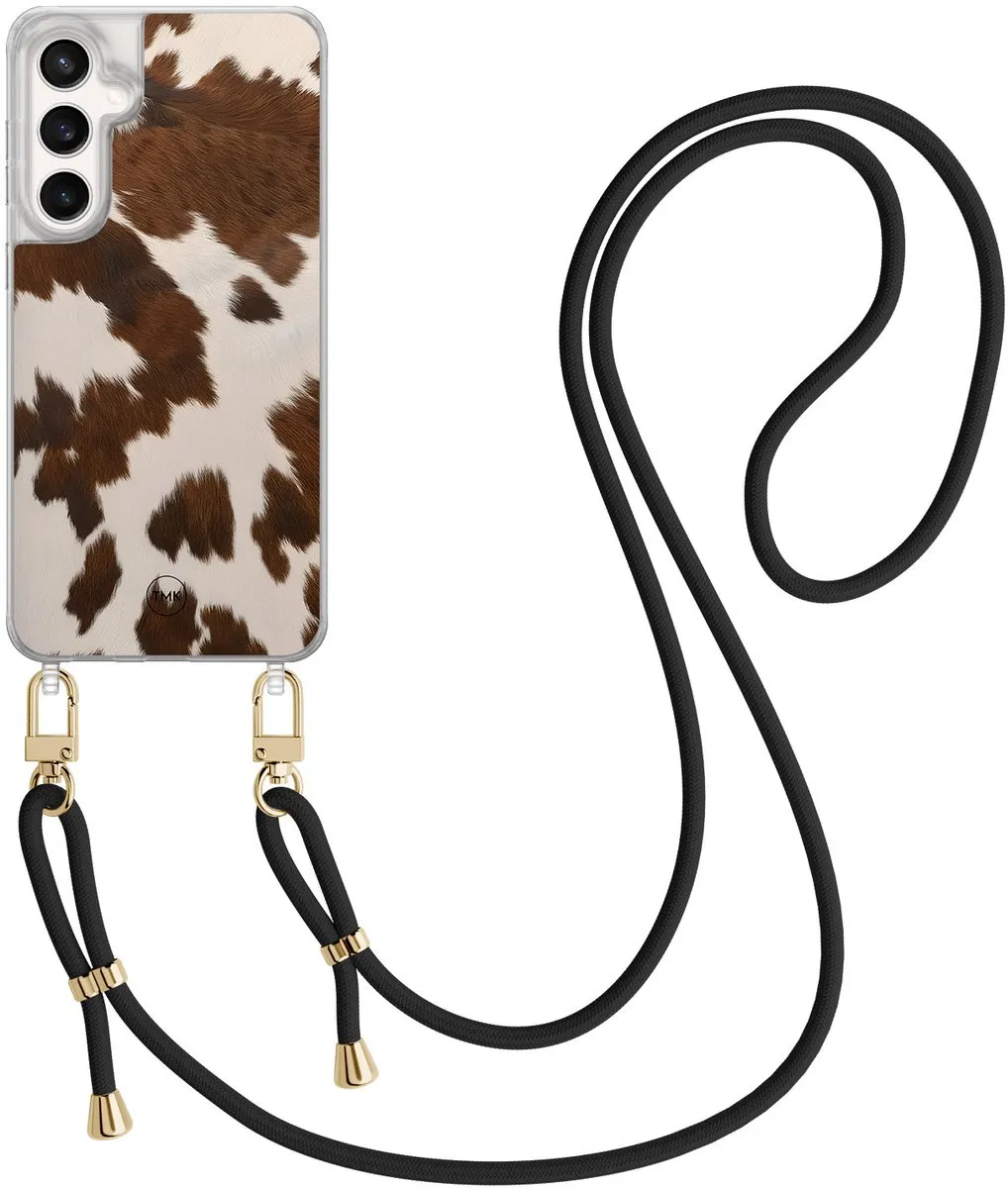 Casevibes S24 FE Telefoonhoesje - Cow Vibe - Bruin