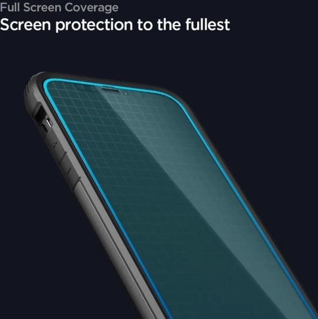 Spigen AlignMaster Full Cover Glas iPhone 12/12 Pro - 2 Stuks - Zwart - afbeelding 6 van 6