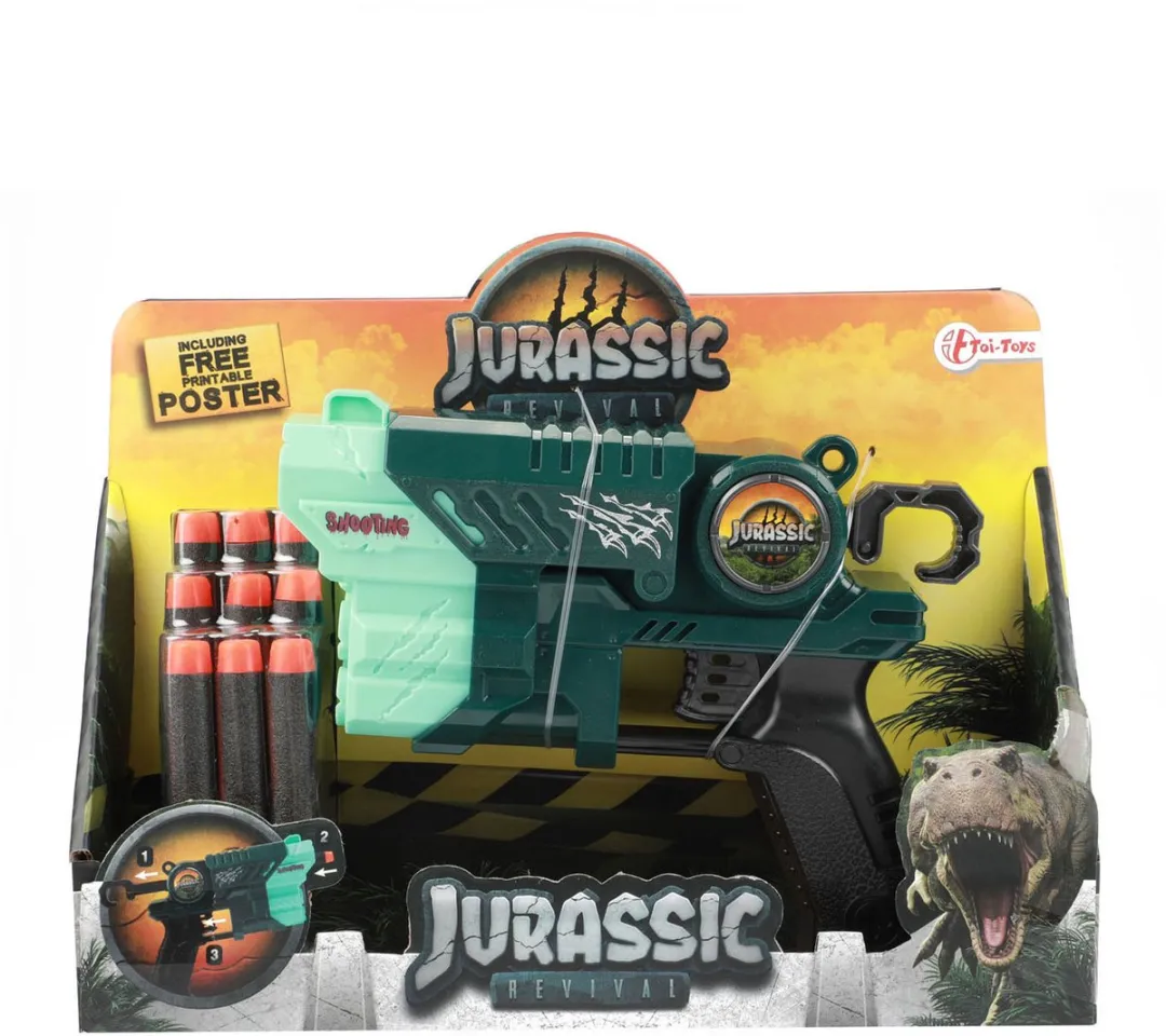 Toi-Toys Jurassic Revival Pistool Dino Foam Pijlen Multicolor