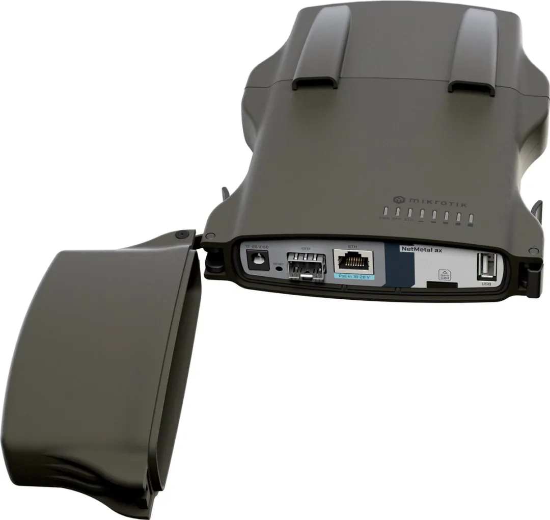Mikrotik NetMetal ax L23UGSR-5HAXD2HAXD-NM - PoE - 1x Ethernet - Zwart