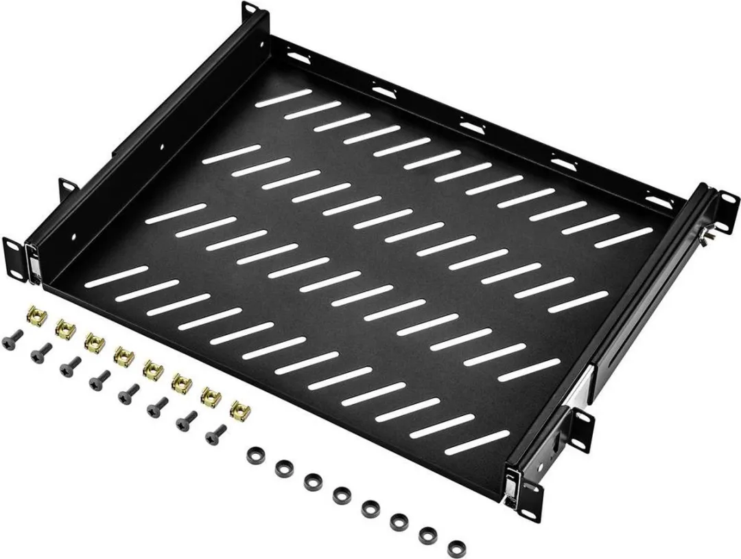 Renkforce RF-3432148 Apparaatbodem 19" - 1 HE - Zwart
