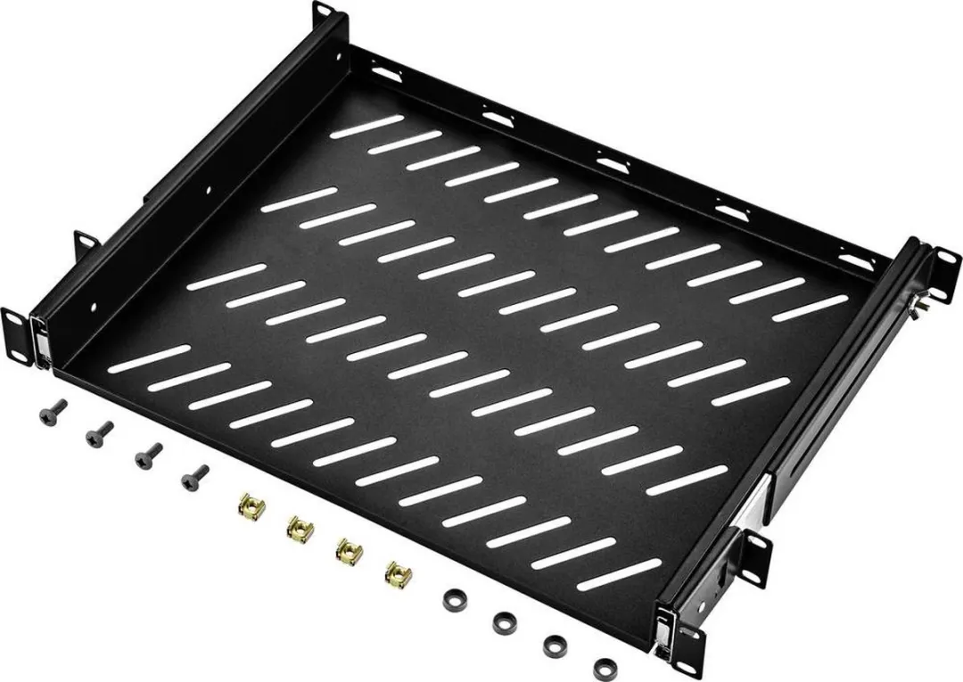 Renkforce RF-3432148 Apparaatbodem 19" - 1 HE - Zwart