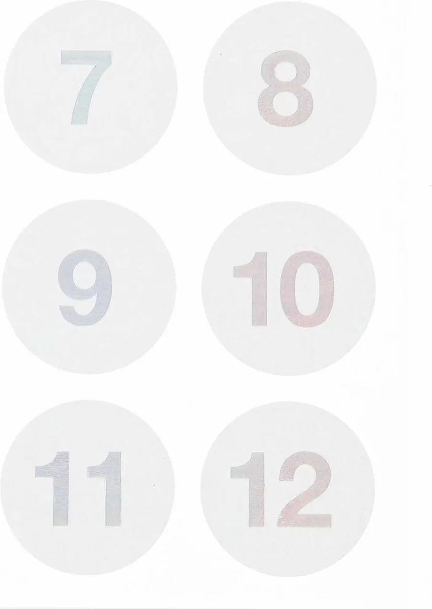 Rico Design Paper Poetry Adventskalender Stickers Mint - 24 Stuks
