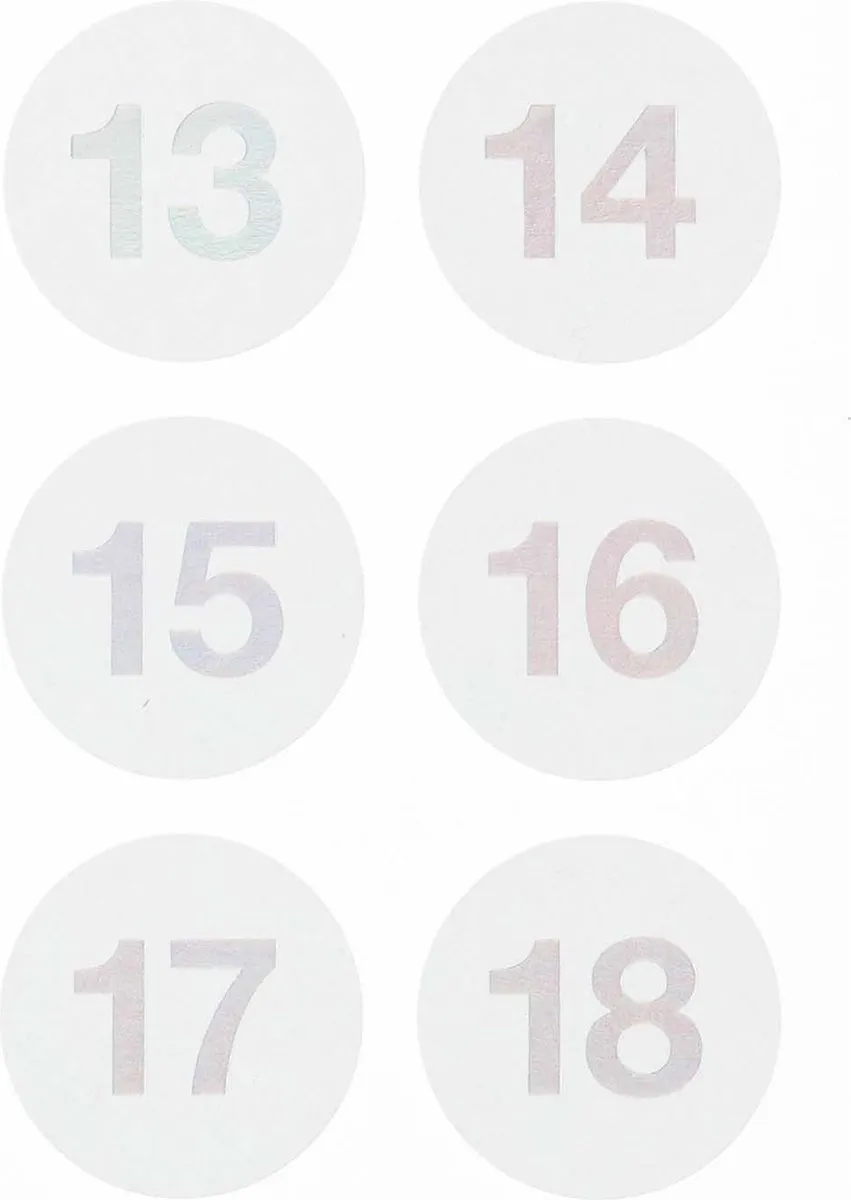 Rico Design Paper Poetry Adventskalender Stickers Mint - 24 Stuks