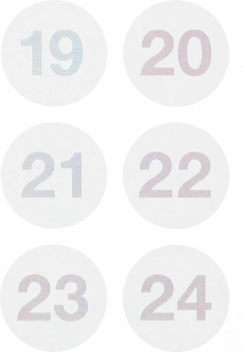 Rico Design Paper Poetry Adventskalender Stickers Mint - 24 Stuks