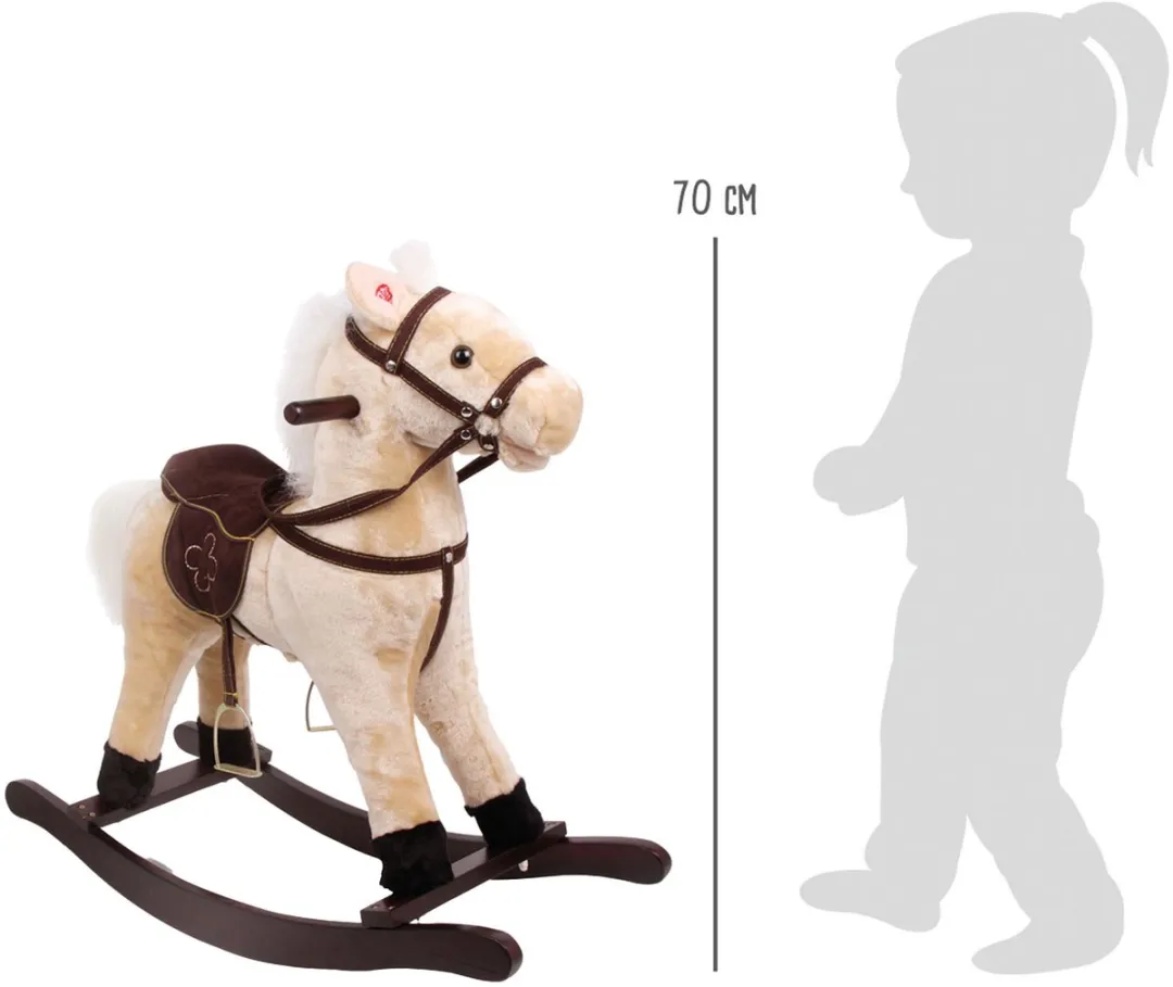 Small Foot Houten Schommelpaard Pluche Shaggy 4101