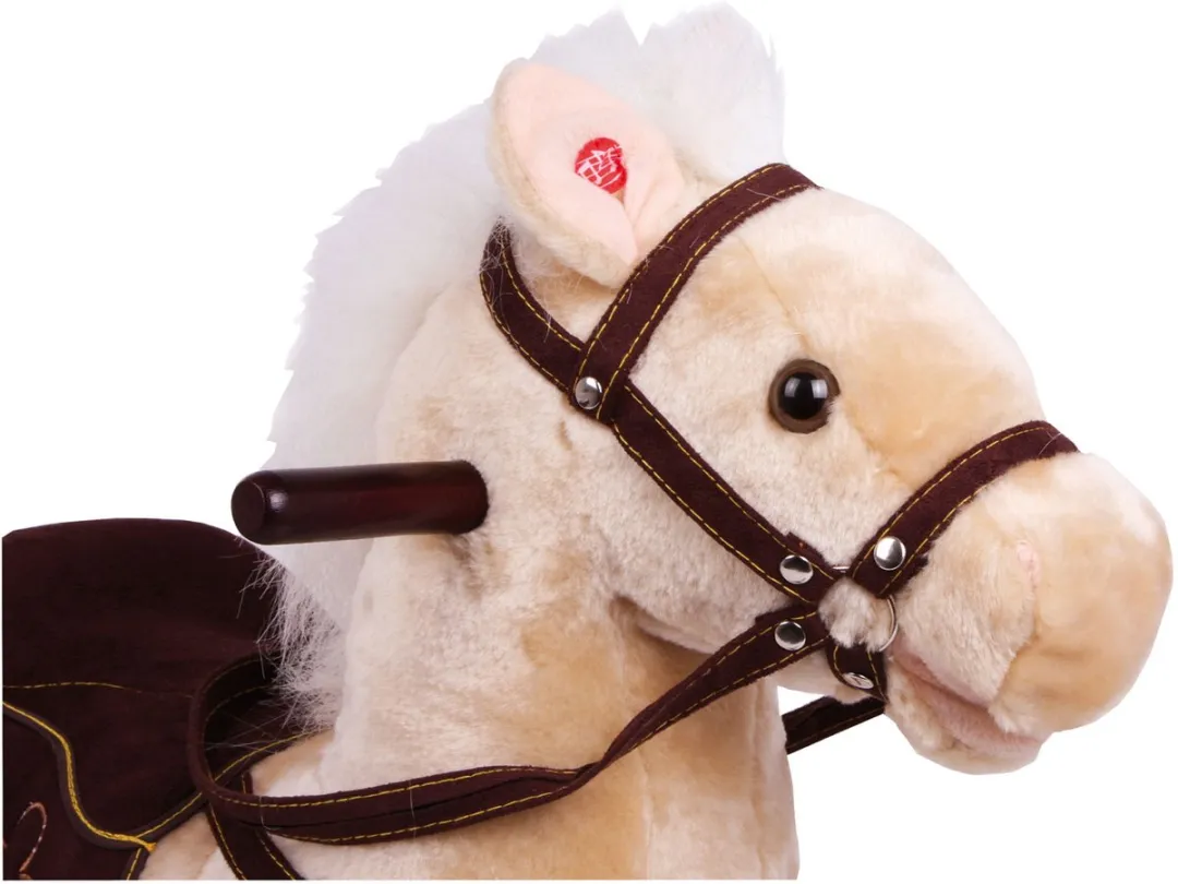 Small Foot Houten Schommelpaard Pluche Shaggy 4101