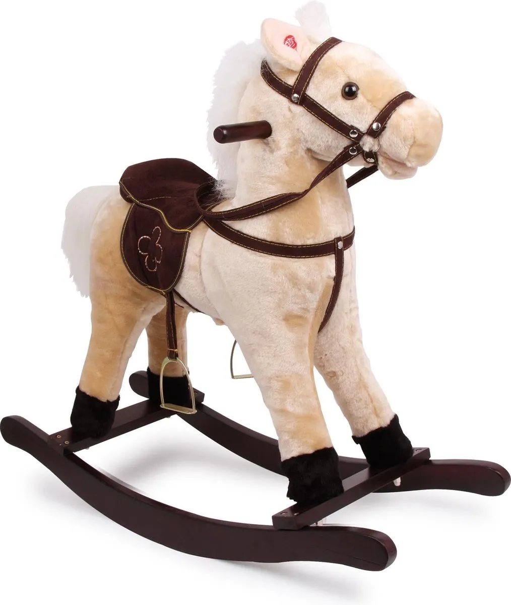 Small Foot Houten Schommelpaard Pluche Shaggy 4101