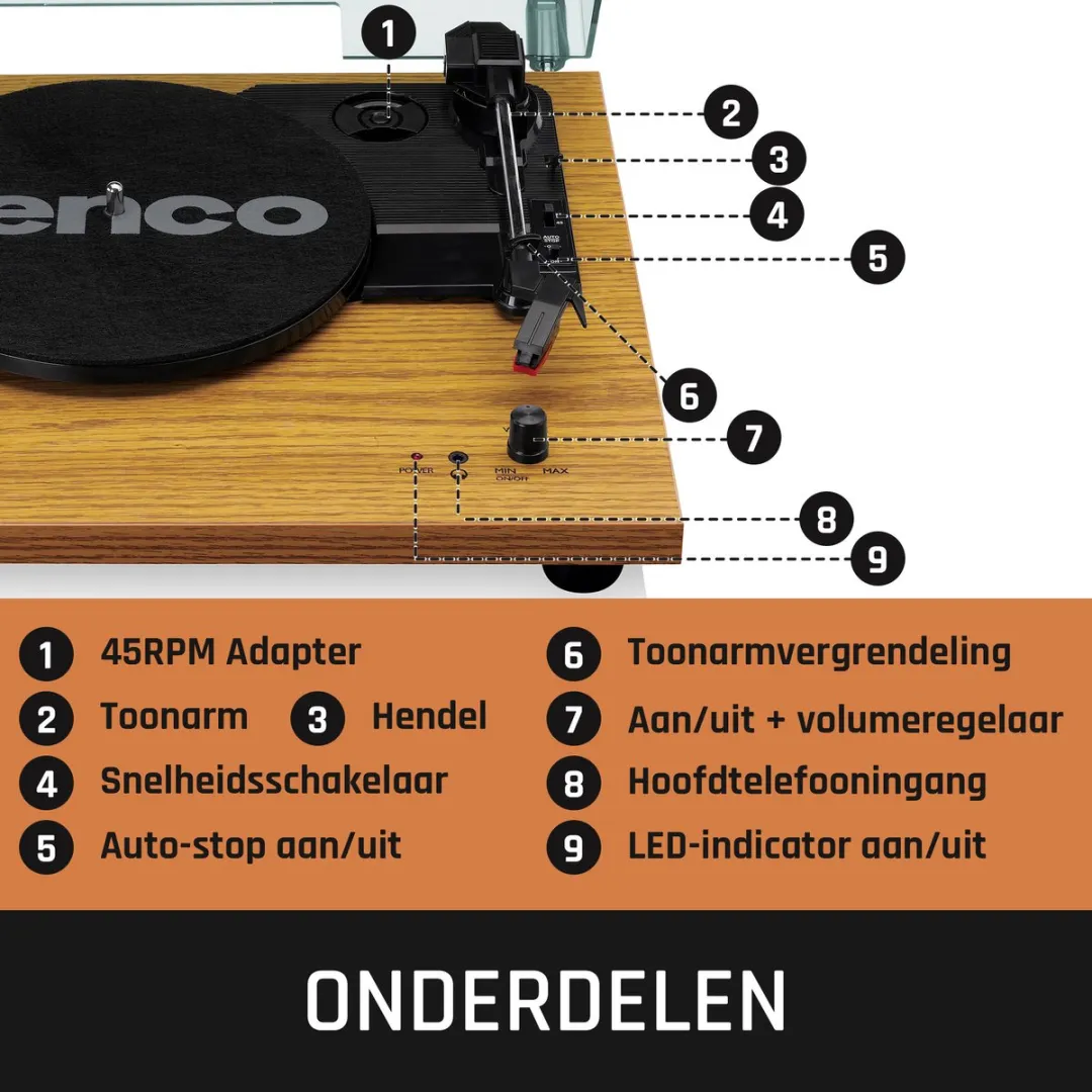 Lenco LS-10WD Platenspeler - Hout