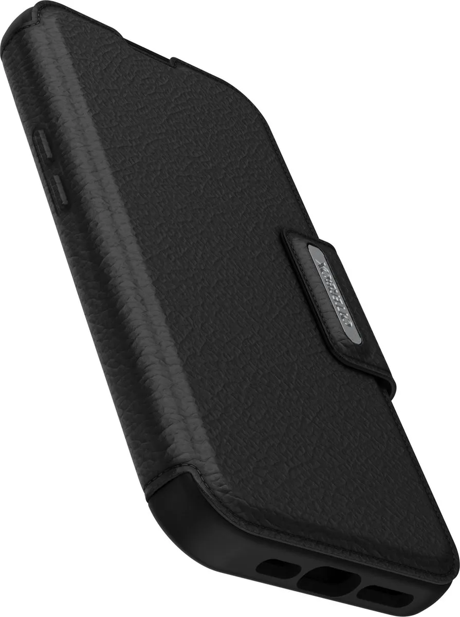 OtterBox Strada Hoes iPhone 15 - Echt Leer - 77-93572 - Zwart