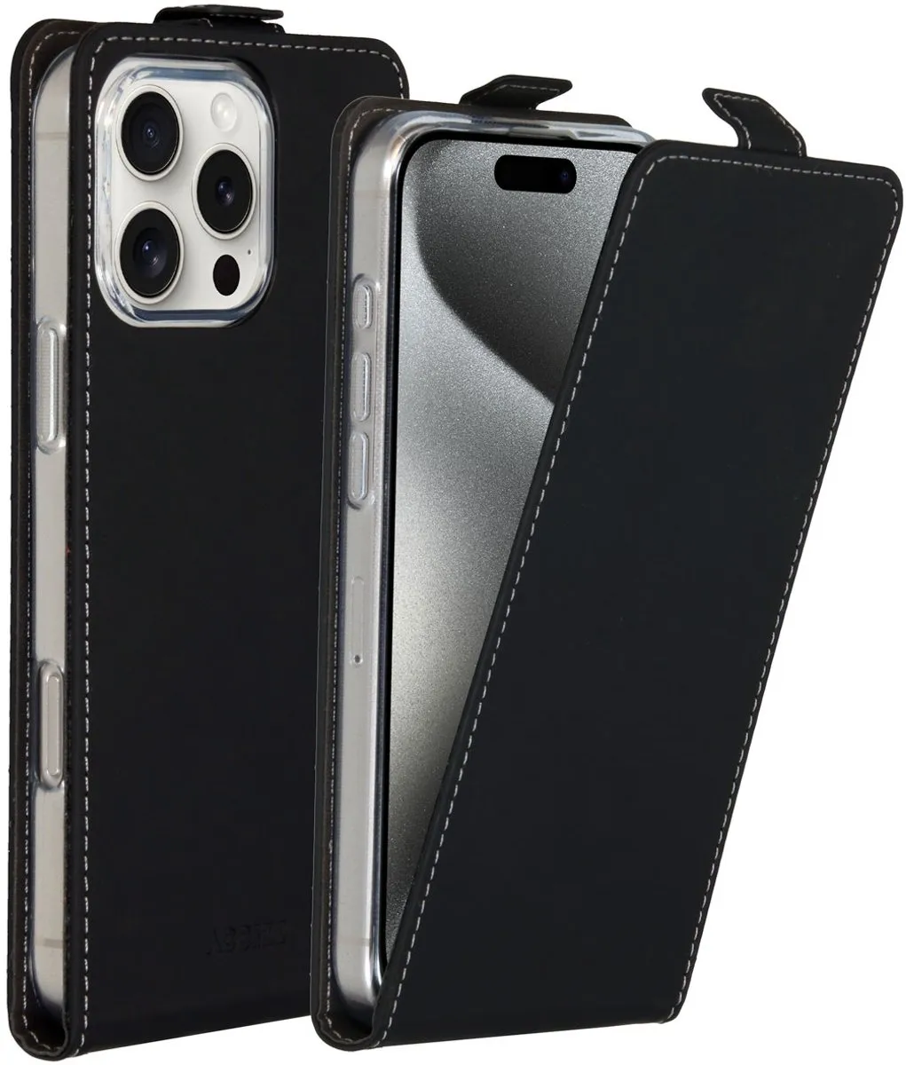 Accezz Hoesje iPhone 16 Pro Max Flipcase - Zwart