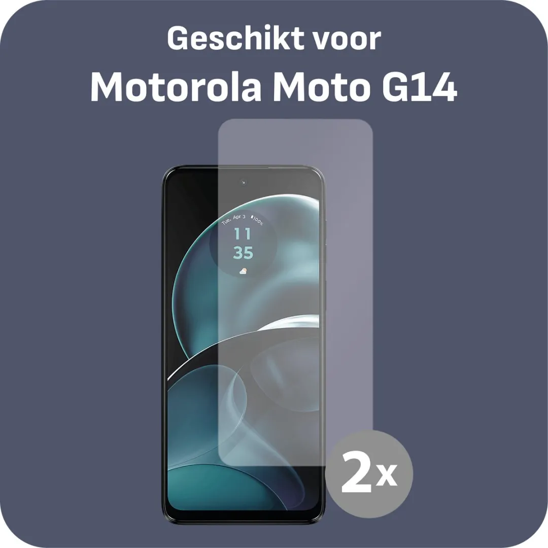 Just in Case Cazy Motorola Moto G14 Screenprotector - 2 Stuks - afbeelding 6 van 6