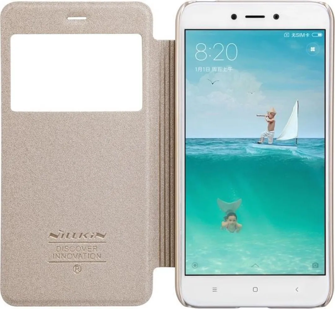 Nillkin New Sparkle S-View Book Case Xiaomi Redmi 4X - Goud