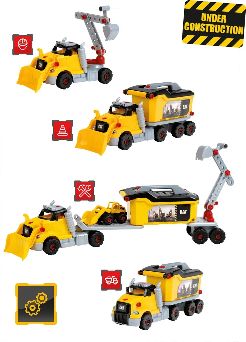 Klein Toys Caterpillar 4-in-1 Schroeftruck Multicolor