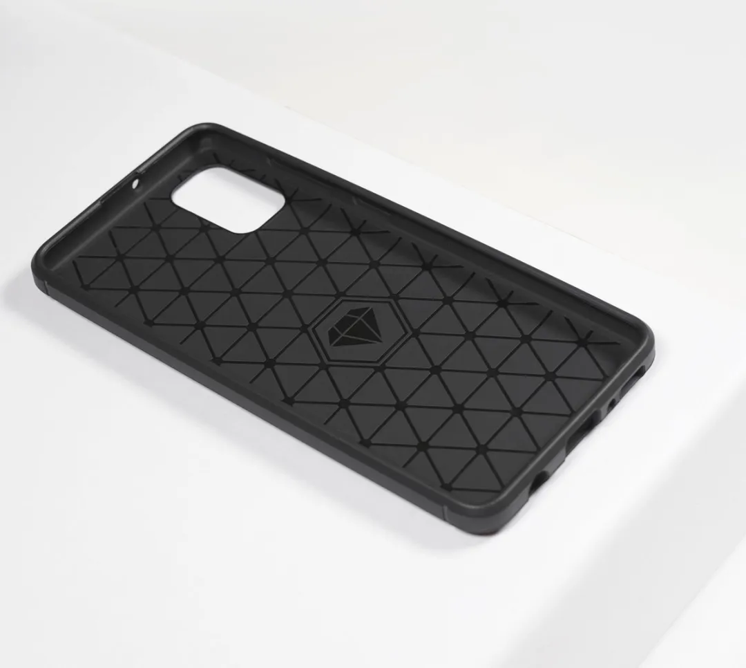BMAX Carbon Soft Case Samsung Galaxy A31 - Zwart
