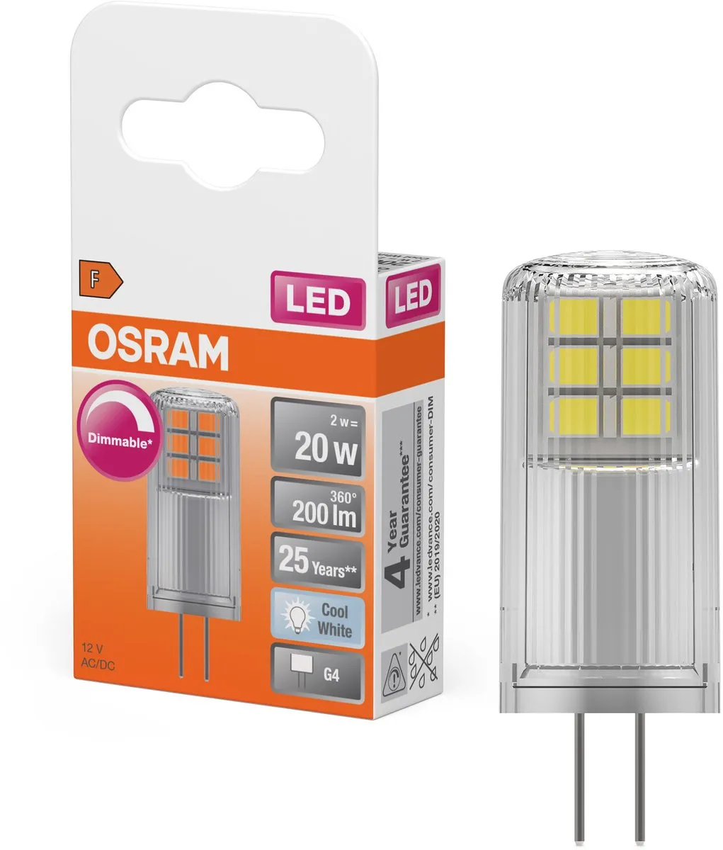 Osram Special Pin CL 20 LED Lamp G4 2W 200lm Koelwit