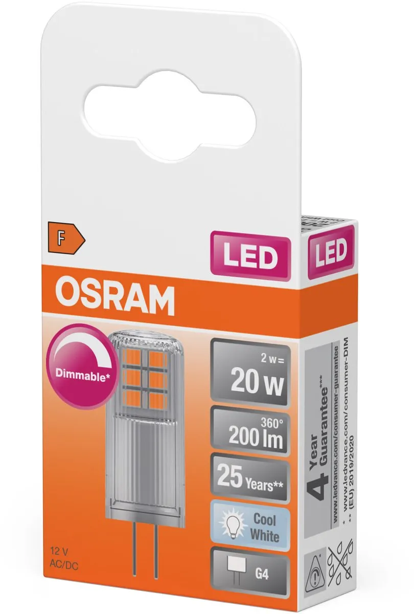Osram Special Pin CL 20 LED Lamp G4 2W 200lm Koelwit
