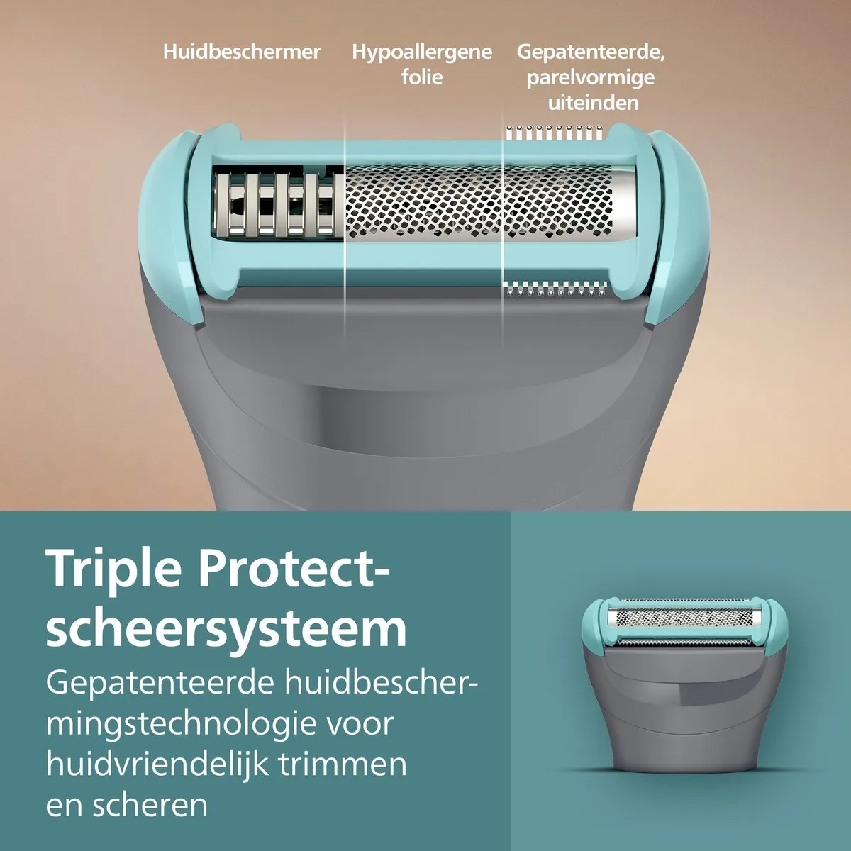 Philips Series 3000 Bodygroomer mannen - Body Trimmer - 2 extra Trimkammen - BG3480/15