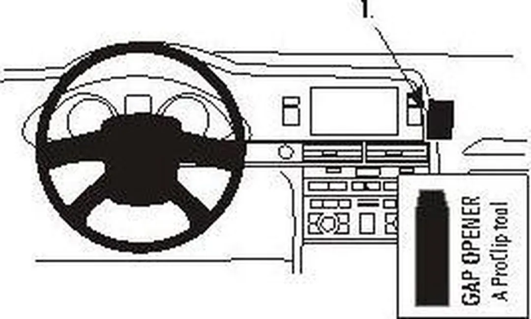 Brodit ProClip 853508 Houder Audi A6/S6 2004-2009 - Zwart - afbeelding 6 van 6