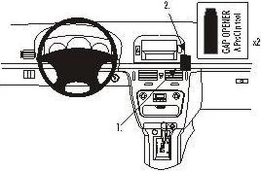 Brodit ProClip 853602 Hyundai Sonata 2005-2008 Telefoonhouder - Zwart