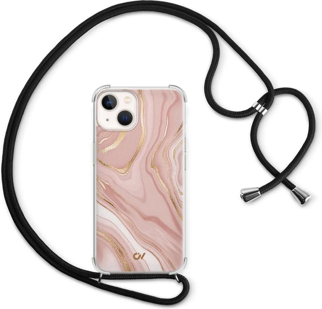 Casevibes Telefoonhoesje iPhone 13 Rose Marble C/13/UV/004