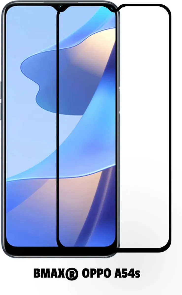 BMAX OPPO A54S Screenprotector Glas 2 Stuks - Zwart