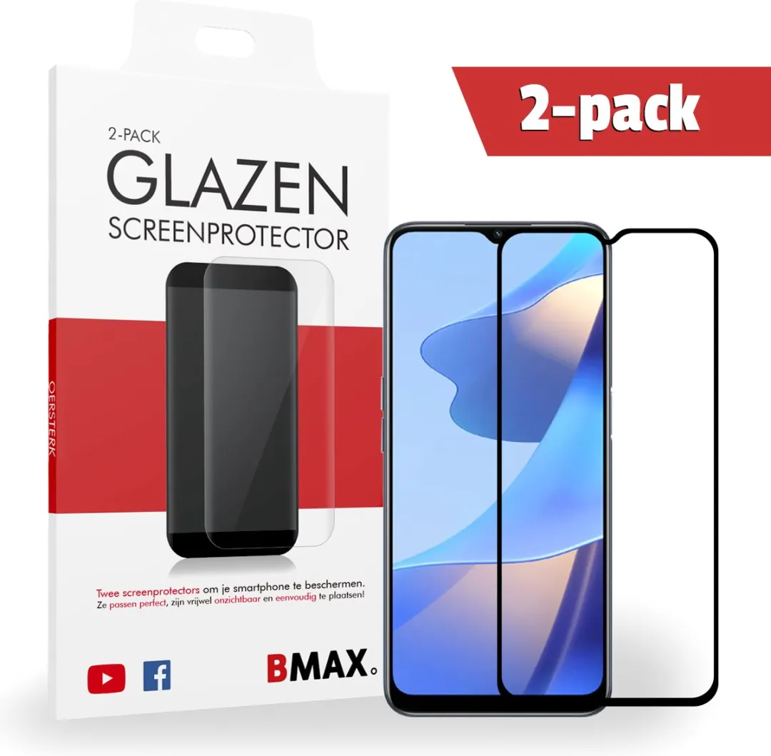 BMAX OPPO A54S Screenprotector Glas 2 Stuks