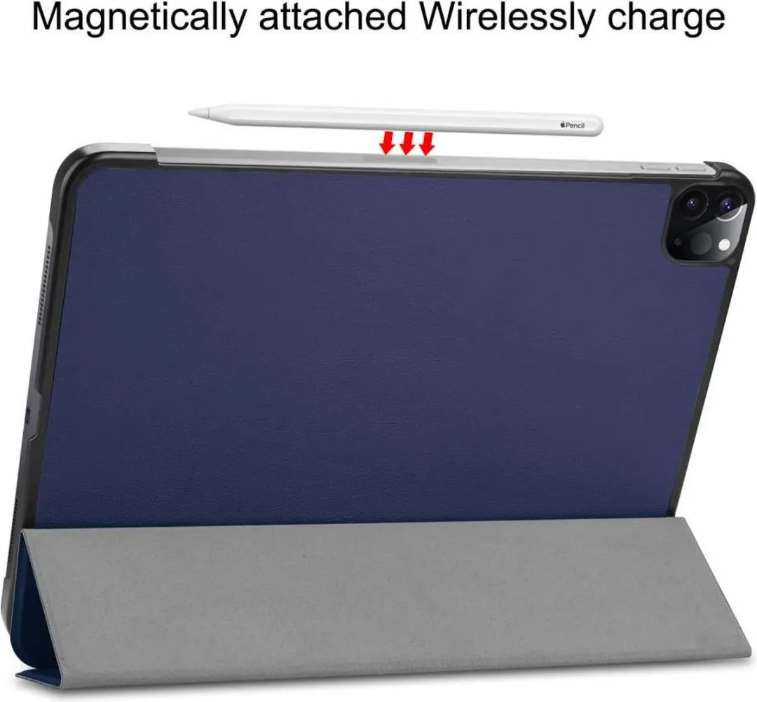 Just in Case Cazy Tablethoes TriFold Bookcase 7827982 - iPad Pro 12.9" - Blauw