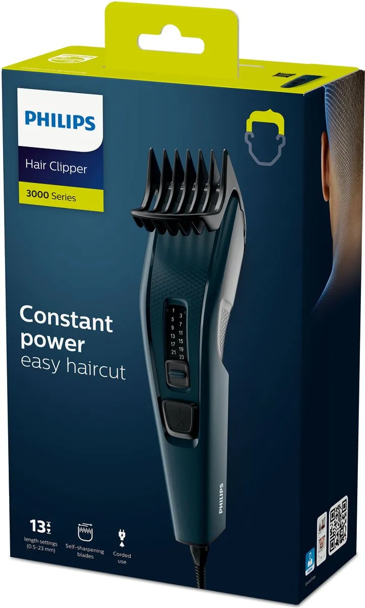 Philips HairClipper Series 3000 Tondeuse - Zwart