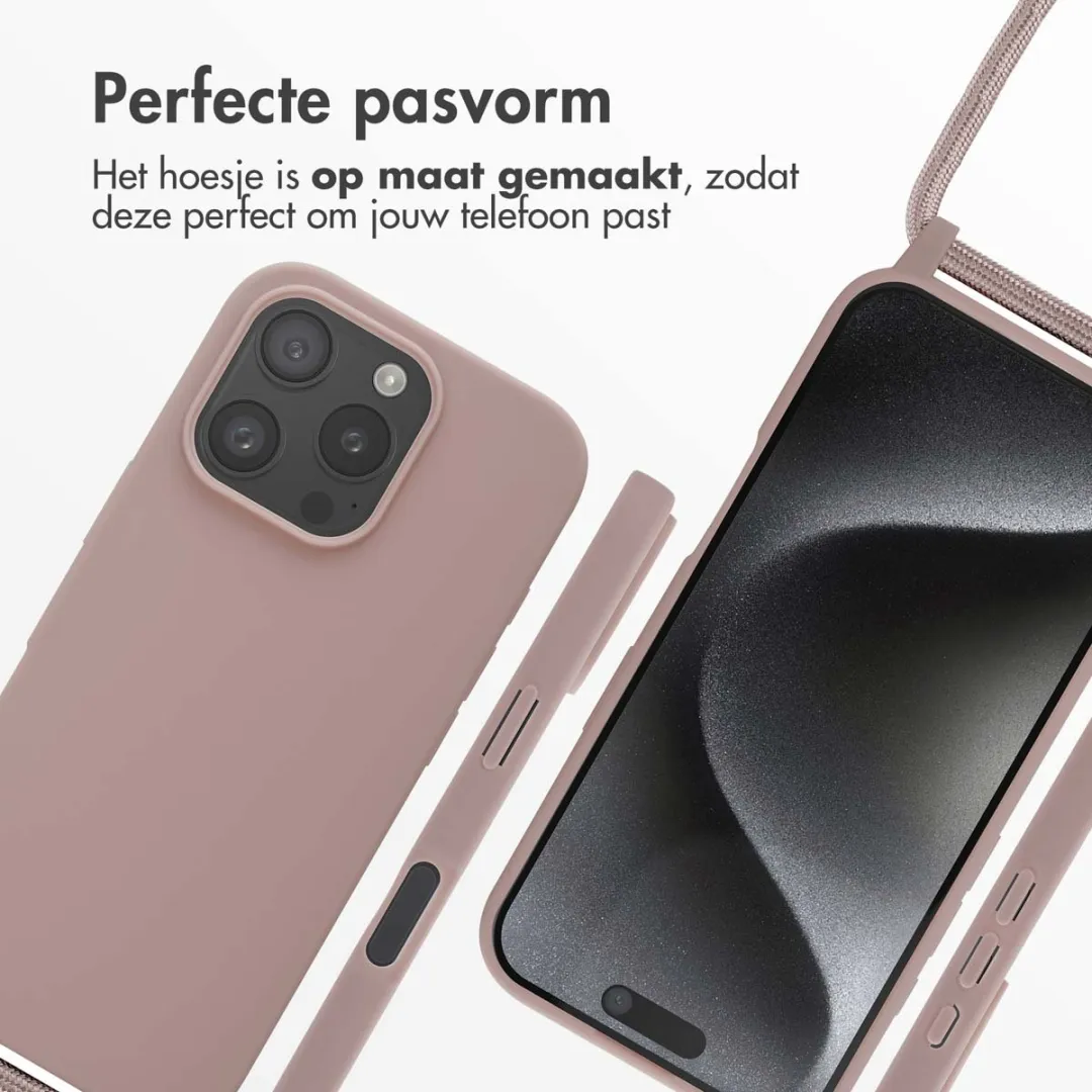 Imoshion Hoesje iPhone 16 Pro - Siliconen - Sand Pink - afbeelding 6 van 6