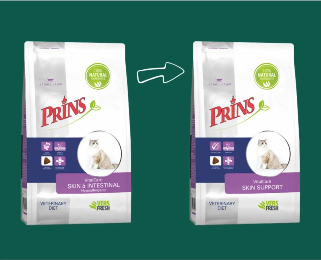 Prins VitalCare Veterinary Diet Skin Support Kattenvoer - 2x5kg