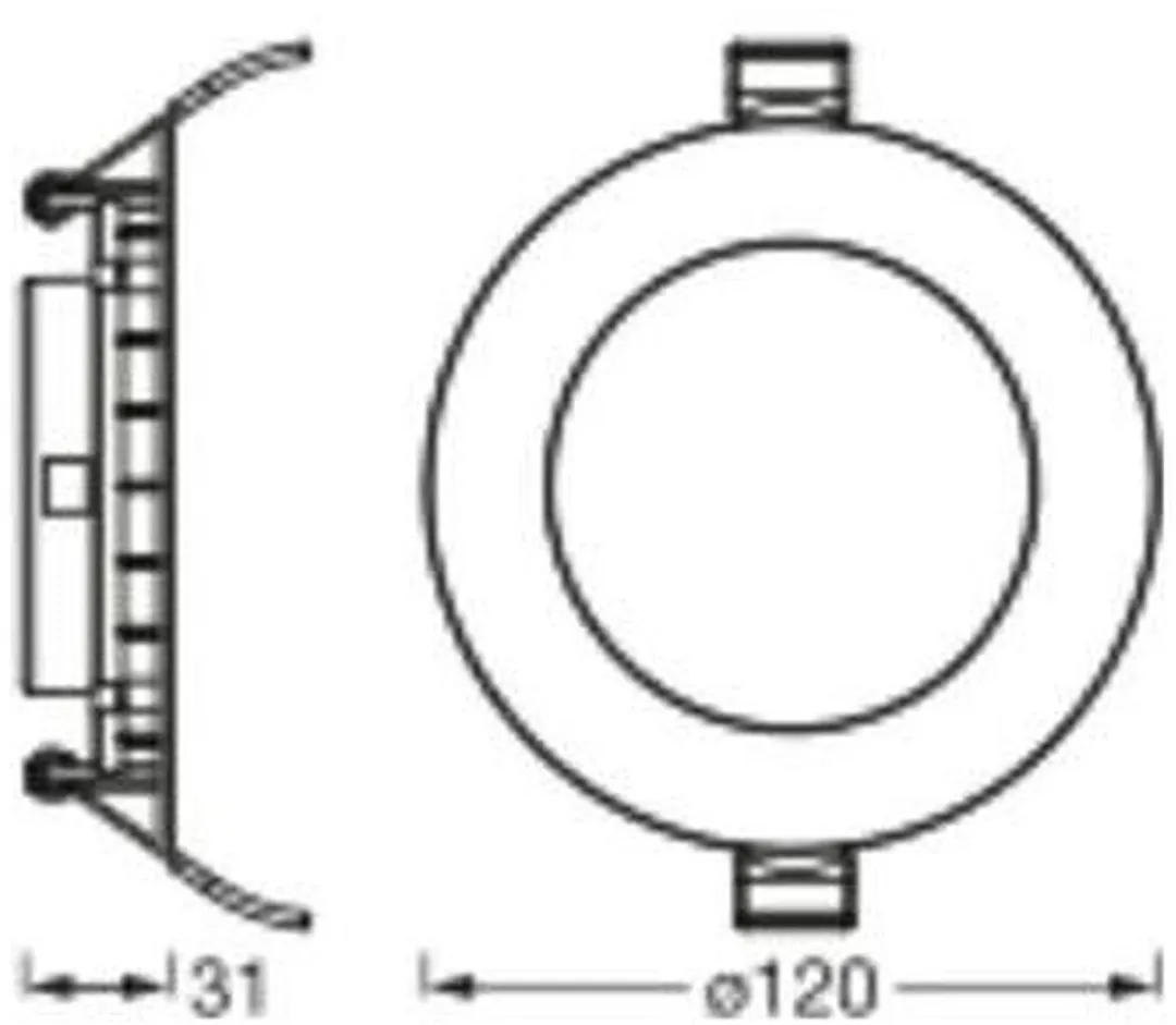Osram LED Downlight Recess Slim 8W 550lm - 110° - IP20