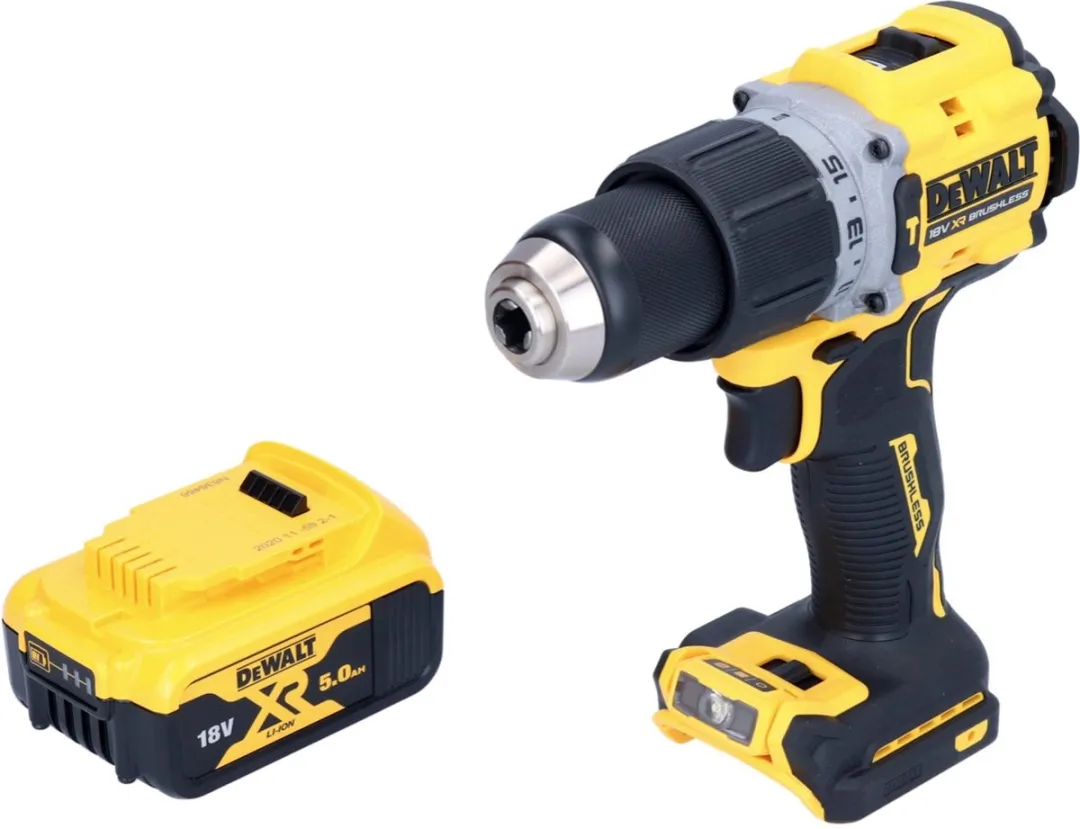 DeWalt DCD 805 N Klopboormachine 18V 90Nm - Borstelloos - 1x 5.0Ah Accu - afbeelding 3 van 5