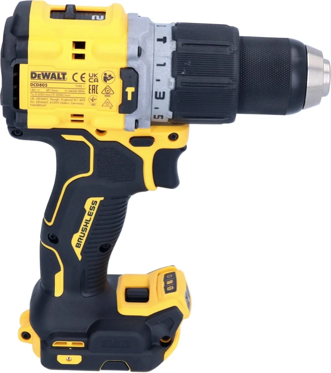 DeWalt DCD 805 N Klopboormachine 18V 90Nm - Borstelloos - 1x 5.0Ah Accu - afbeelding 4 van 5