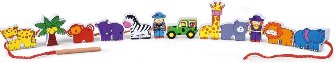 Viga Toys Rijgspel Dierentuin 59549
