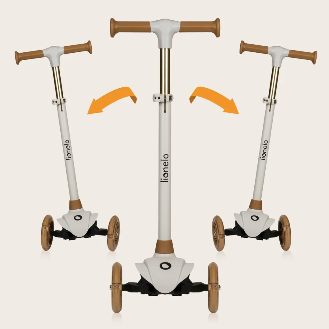 Lionelo Jessy Kinderstep 3 Wielen - 12 Inch - 65-80cm - Grijs/Bruin