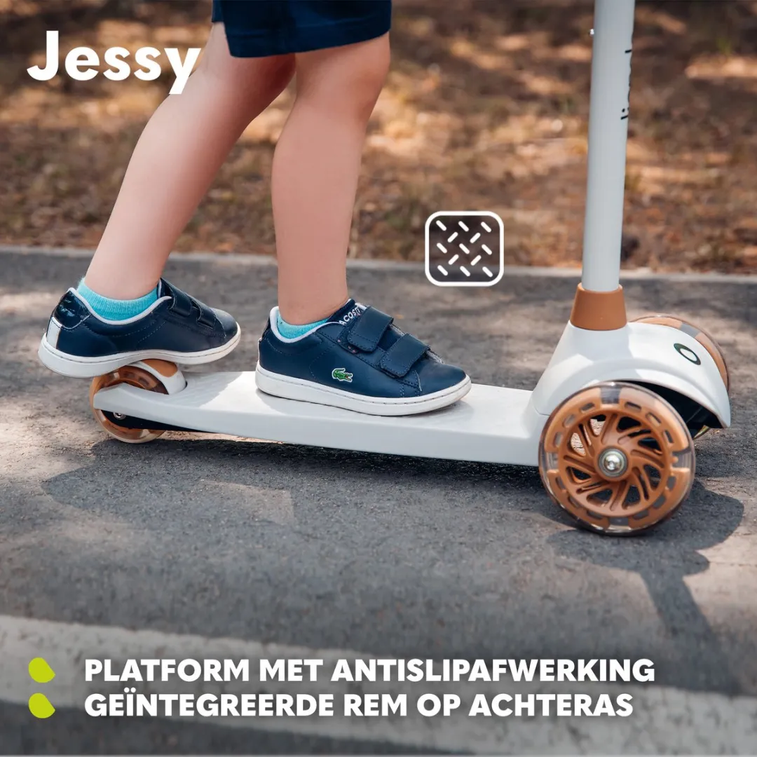 Lionelo Jessy Kinderstep 3 Wielen - 12 Inch - 65-80cm - Grijs/Bruin